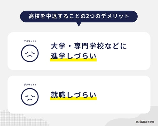 高校を中退することの2つのデメリット_ユイロ