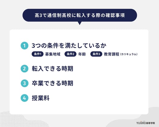 高3で通信制高校に転入する際の確認事項_ユイロ