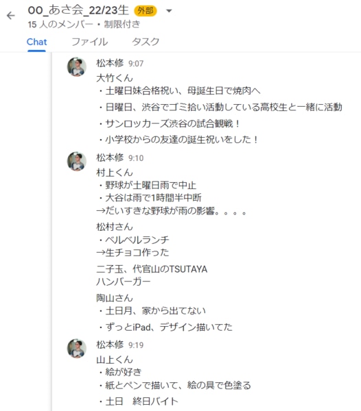 土日の過ごし方