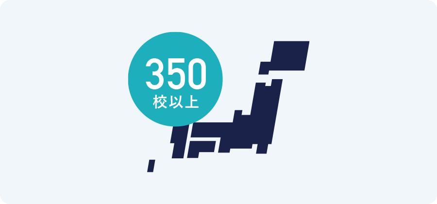 全国350校以上の指定校推薦枠