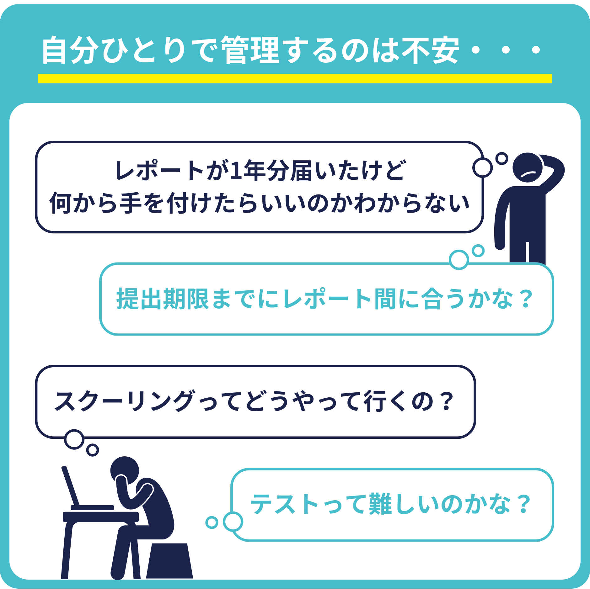 自分ひとりで管理するのは不安・・・