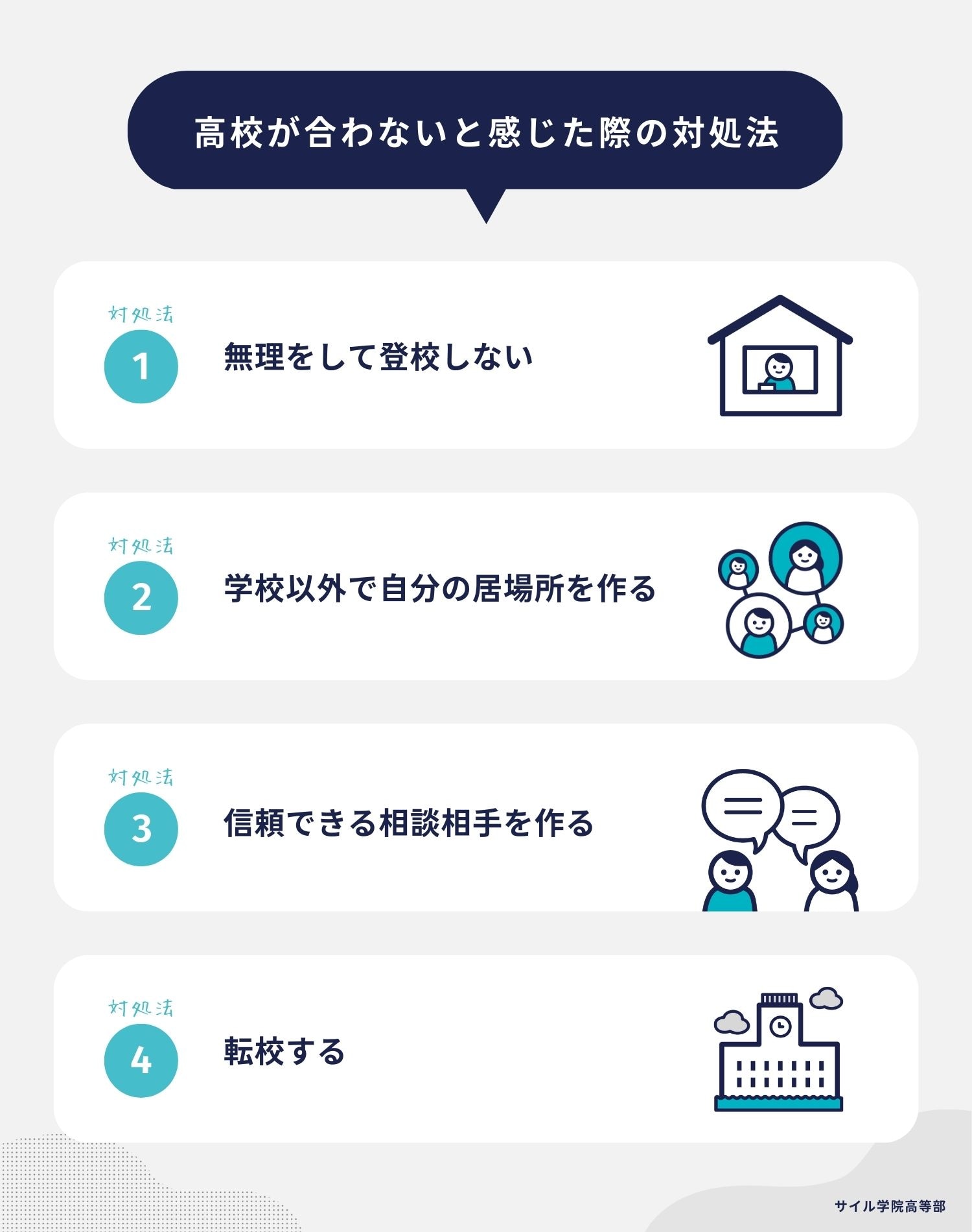 高校が合わないと感じた際の対処法