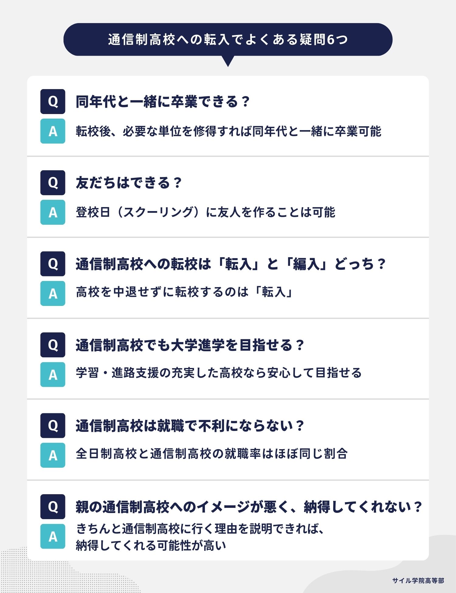 通信制高校への転入でよくある疑問6つ