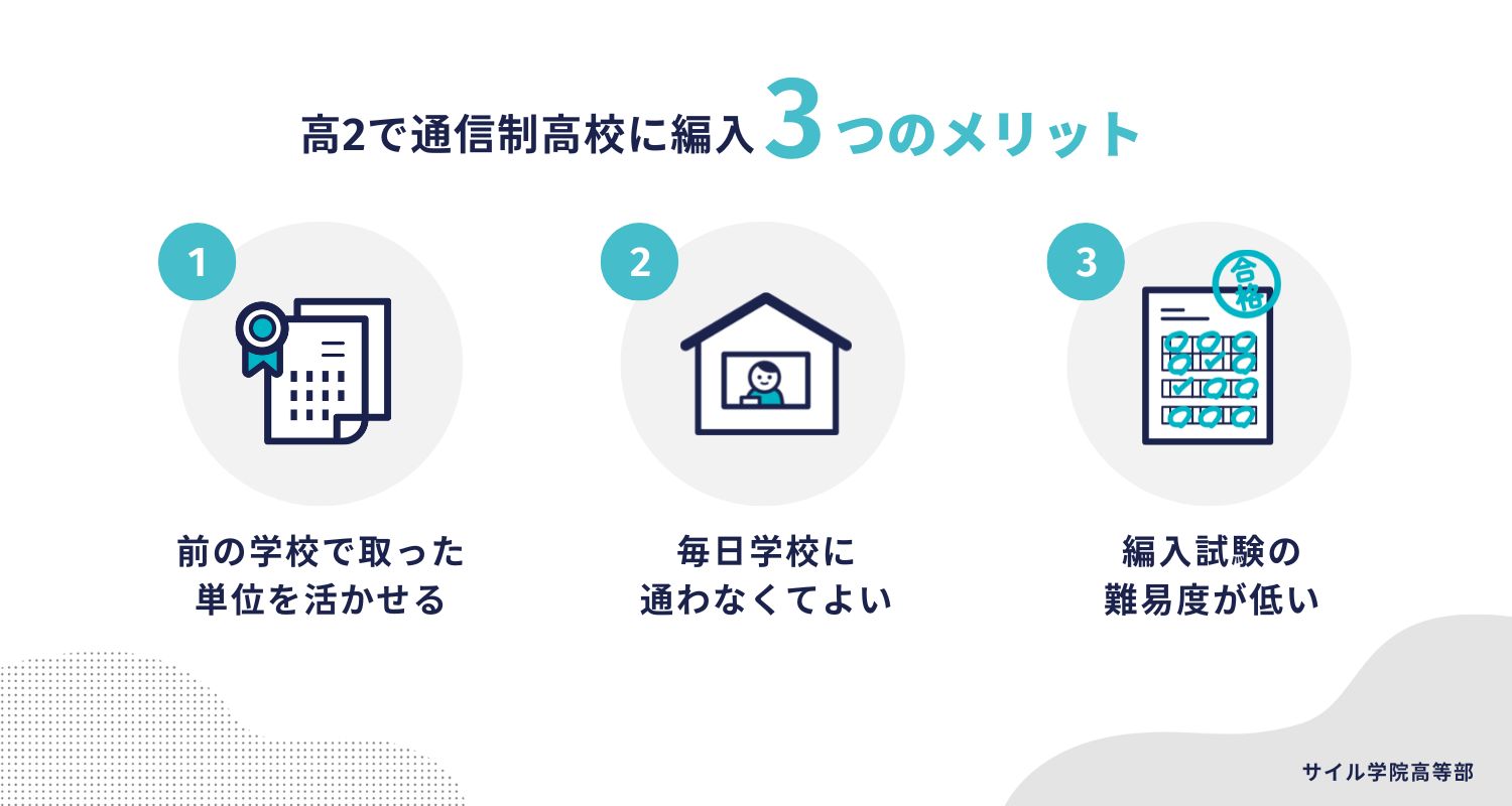 高2で通信制高校に編入|3つのメリット