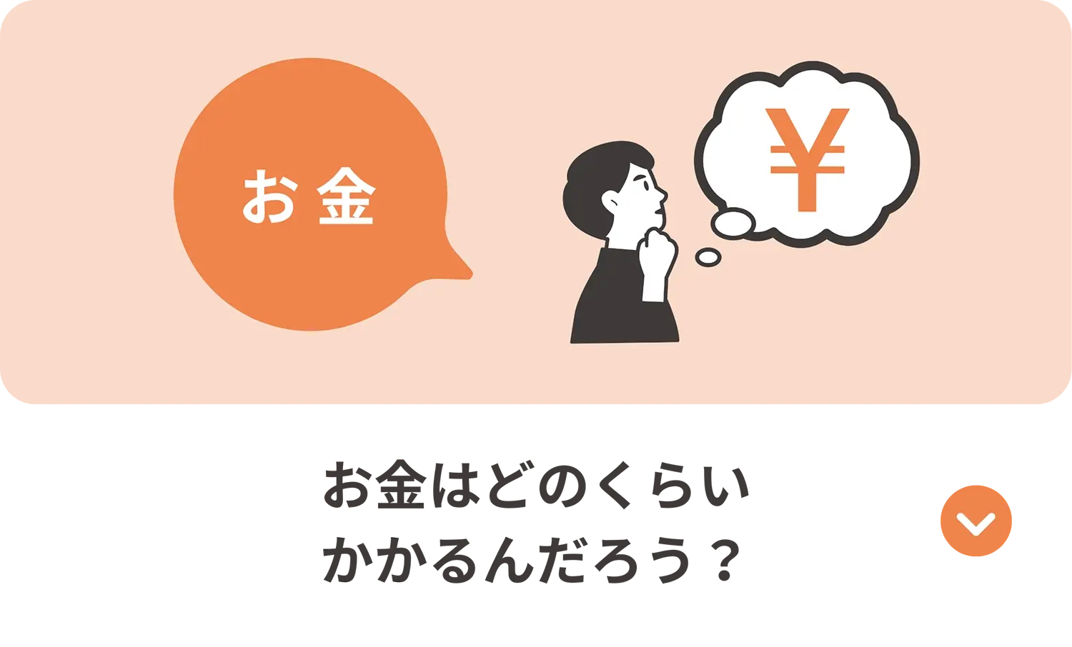 費用がどれくらいかかるかという不安を示すアイコン