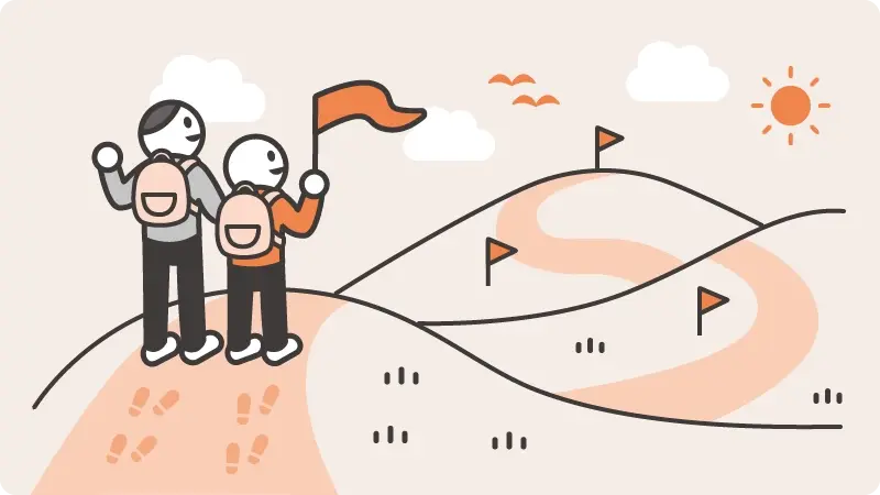 信頼関係のあるチームで長く伴走していく様子